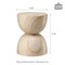 Set of 2 17.75"H Multi-functional MGO Hourglass-Style Faux Travertine Garden Stool or Planter Stand or Accent Table